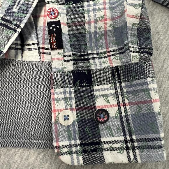 NZA New Zealand Auckland Shirt Mens Large Blue Plaid Waitaki Button Up Casual - Picture 16 of 16